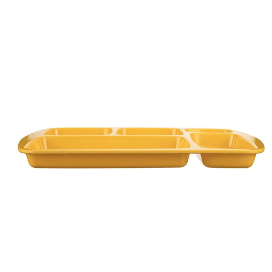 5 Partition Plate 33_24cm Yellow Servewell