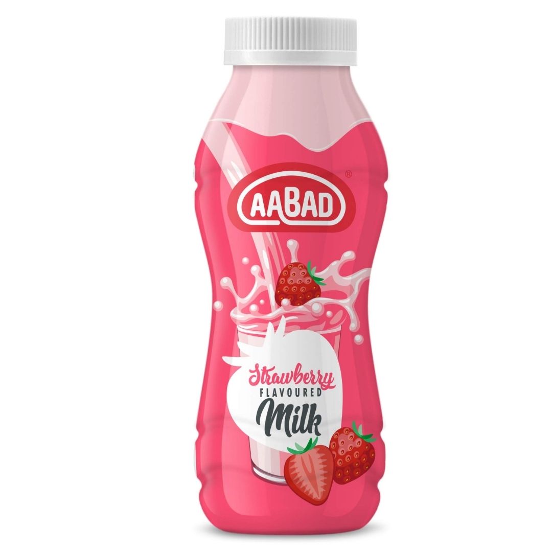 Strawberry Flavoured Milk 180ml Aabad