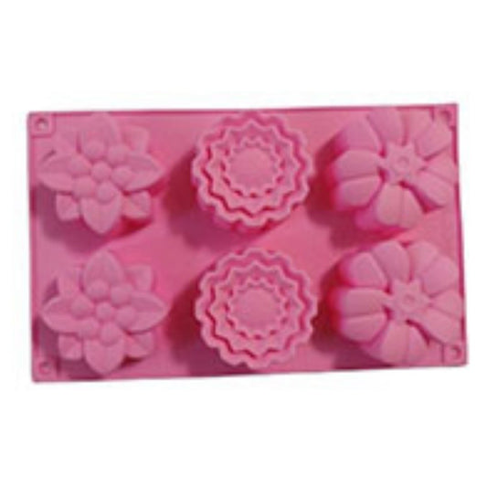 6 Cavity Flowers Silicone Mould