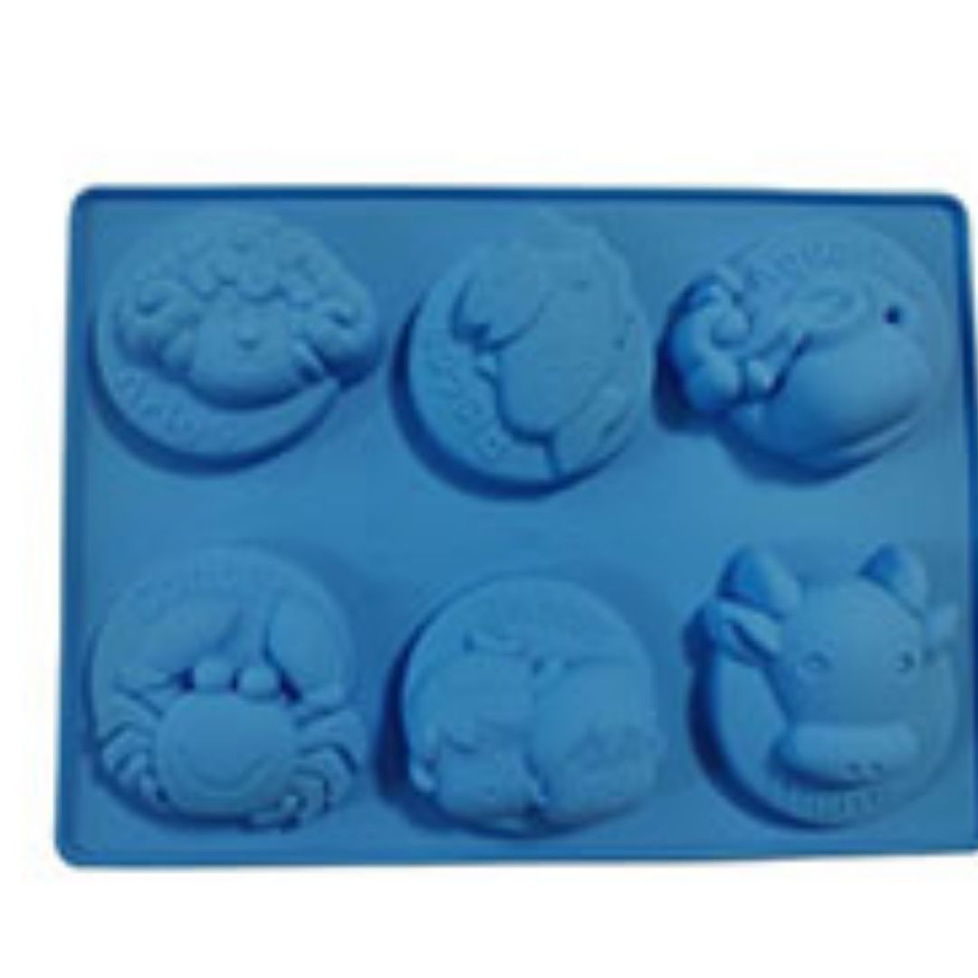 6 Cavity Star Signs Silicone Mould