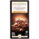 70% Intense Dark Chocolate 30% Almonds 200g Cocoburst