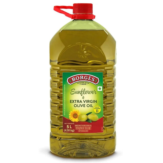 Sunflower& Extra Virgin Olive Oil 5ltr Borges