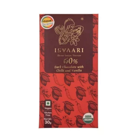 Dark Chocolate Chilli &Vanilla 30g Isvaari