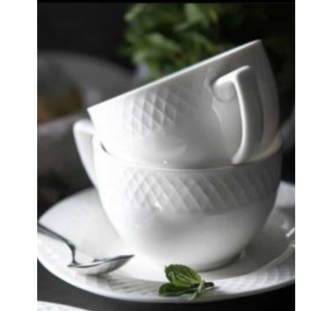 880105 8 FL OZ _ 240 ML TEA CUP & SAUCER SET OF 6 Wilmax WL