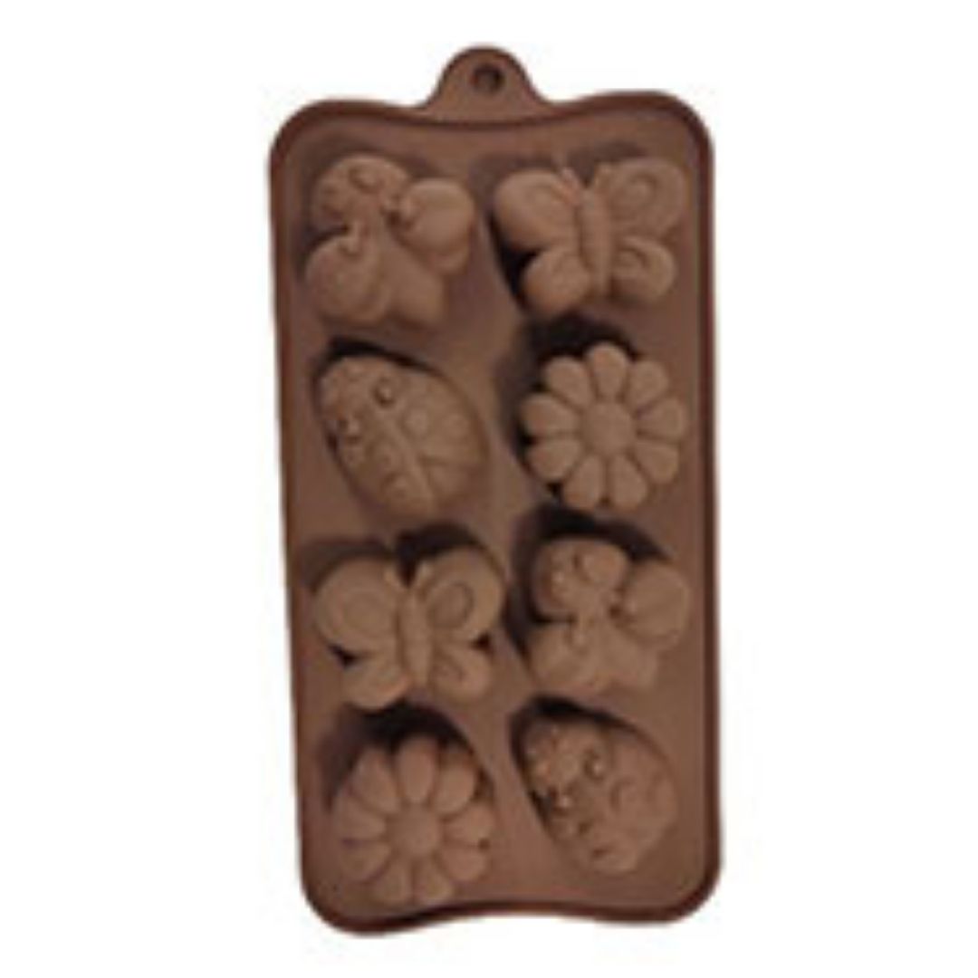 8 Cavity Flower and Insect Silicone Mould