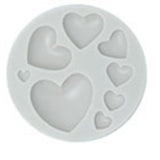 8 pcs Hearts Fondant Mould