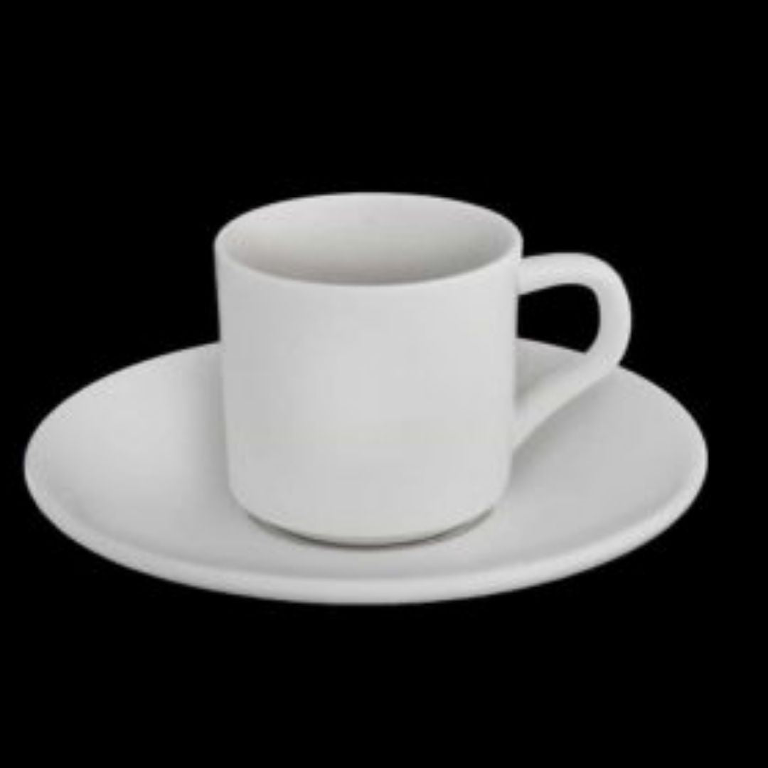 993007 3 FL OZ _ 90 ML COFFEE CUP & SAUCER Wilmax WL