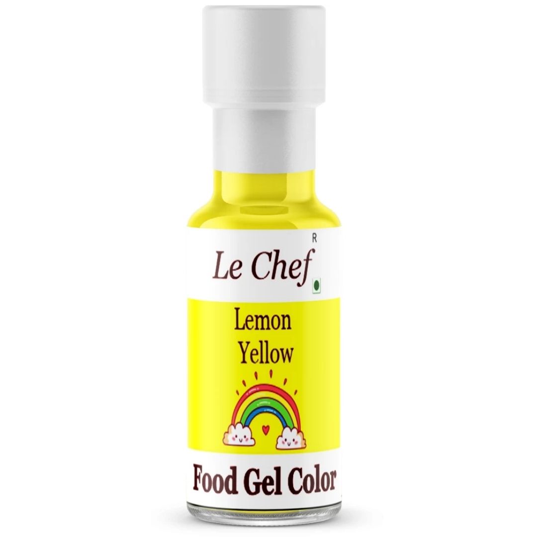 Lemon Yellow Food Gel Color 40ml Le Chef