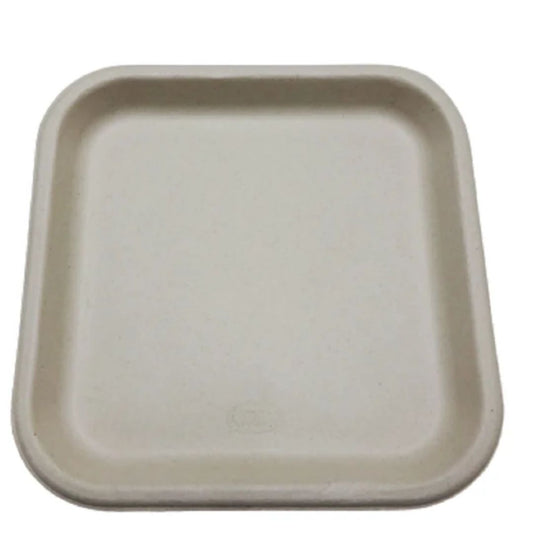 9 Inch Square Plate Bagasse