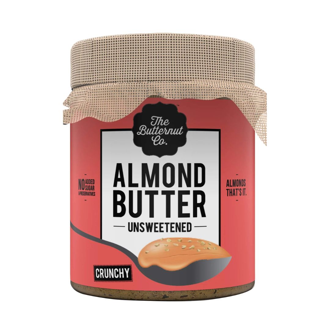 Almond Butter Crunchy Unsweetened 200g The Butternut Co