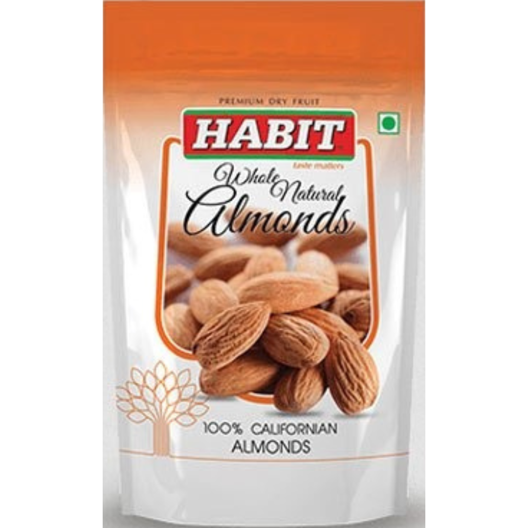 Almond Whole Size 250 gm Habit