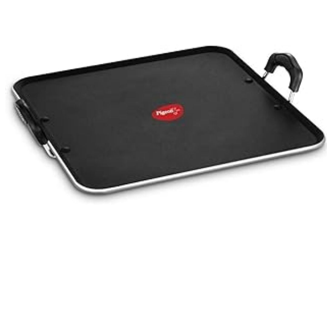 Aluminum Non Stick 5mm Thickness Pathri Tawa (Black, 32cm) Pigeon