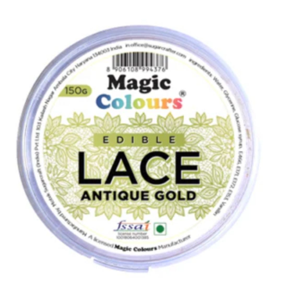 Antique Gold Edible Lace Paste Magic Colours