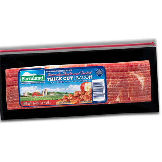 Applewood Smoked Bacon, Thick Cut Stackpack Farmland