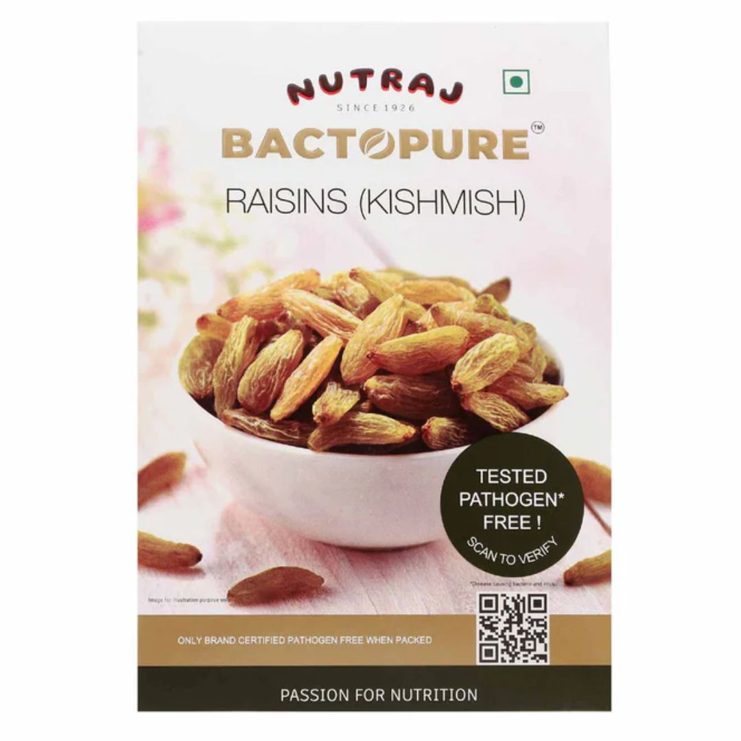 Bactopure Raisins (Kishmish) 250g Nutraj