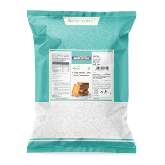 Bakersveggie Eggless Crispy Vanilla Cake Rusk Concentrate 1Kg Bakersville