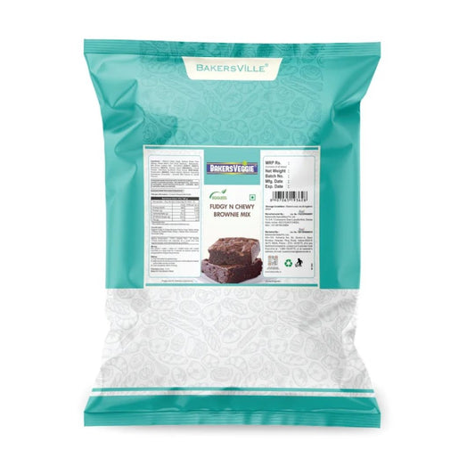 Bakersveggie Eggless Fudgy N Chewy Brownie Premix 1kg Bakersville