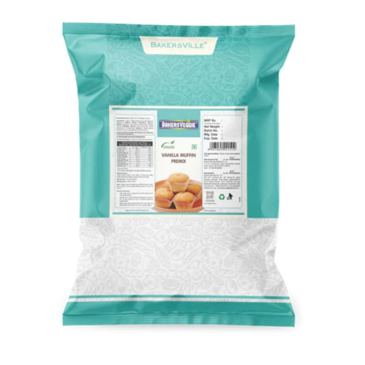 Bakersveggie Eggless Vanilla Muffin Premix 1Kg Bakersville