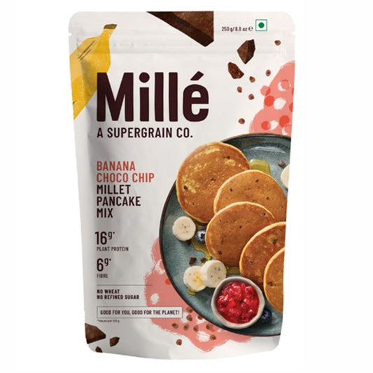 Banana Choco Chip Millet Pancake Mix Mille Supergrain Co