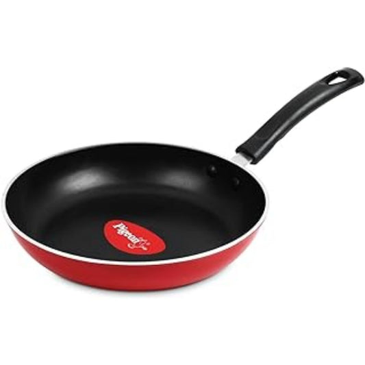 Basics Aluminium Non Stick, Non Induction Base Frypan, 220 mm, Red Pigeon