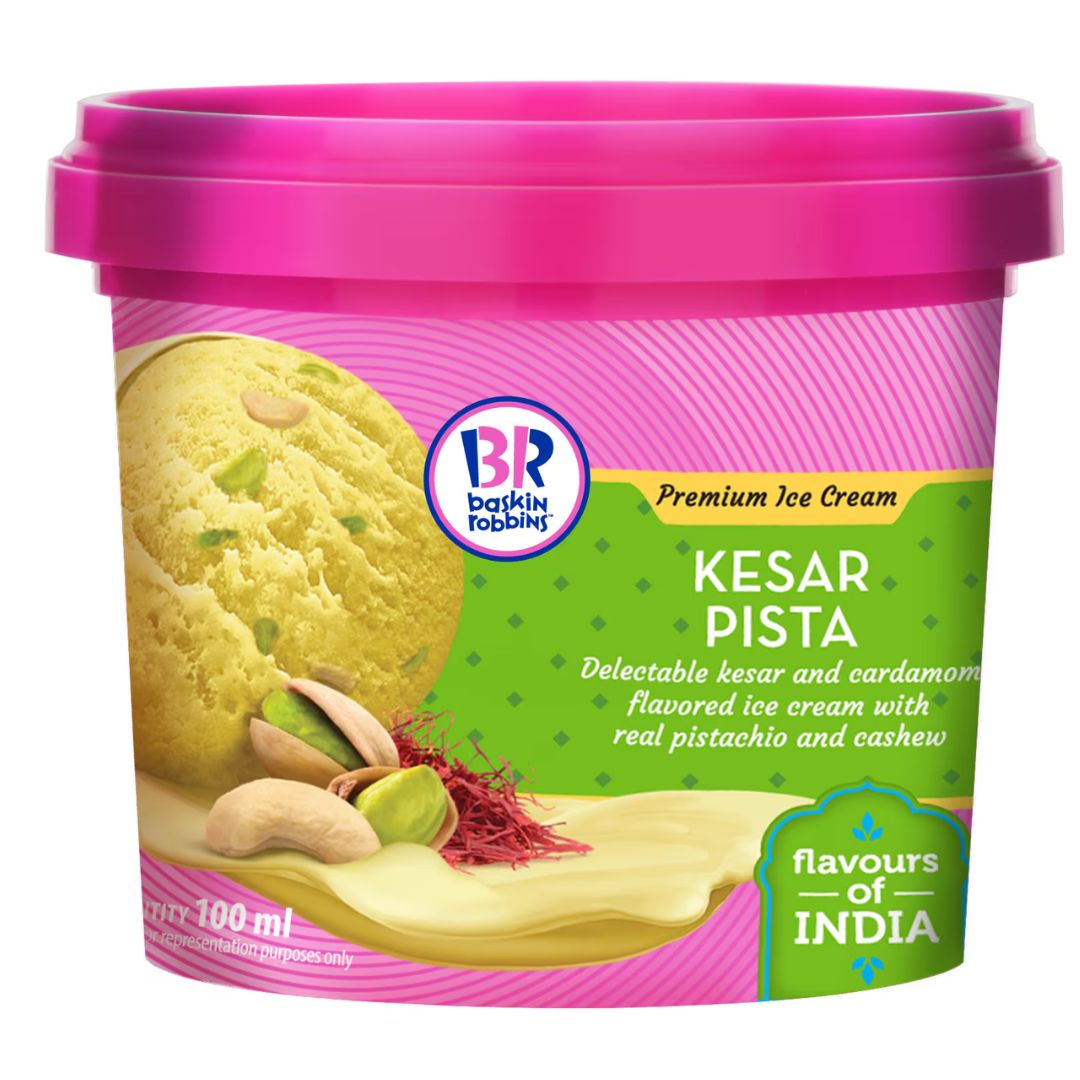 Kesar Pista Ice Cream 100ml Baskin Robbins