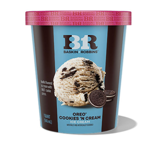 Oreo Cookies N Cream Ice Cream 450ml Baskin Robbins