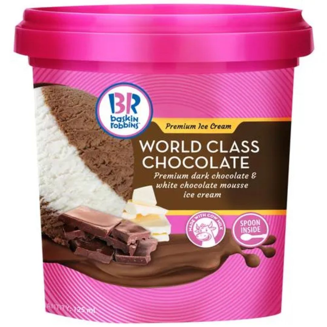 World Class Chocolate Ice Cream 125ml Baskin Robbins