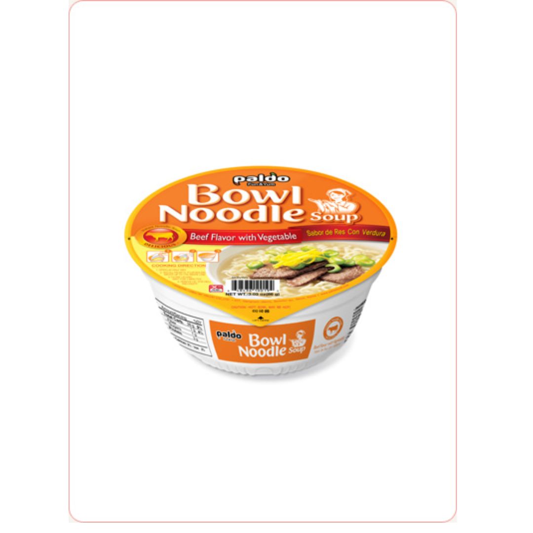 Beef Flour with Vegitable Bowl Instant Noodles 86g Paldo