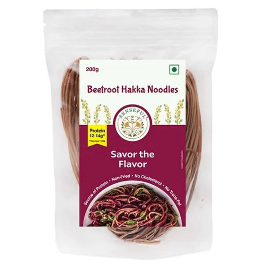 Beetroot Hakka Noodles Senseful