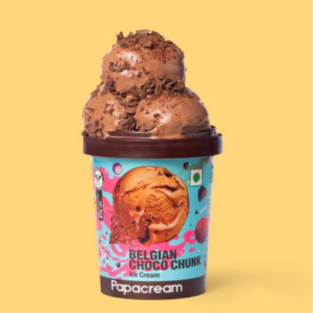 Belgian Choco Chunks Ice Cream 475ml Papacream