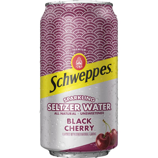 Black Cherry Sparkling Water Beverage Schweppes