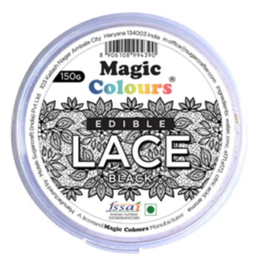 Black Edible Lace Paste Magic Colours