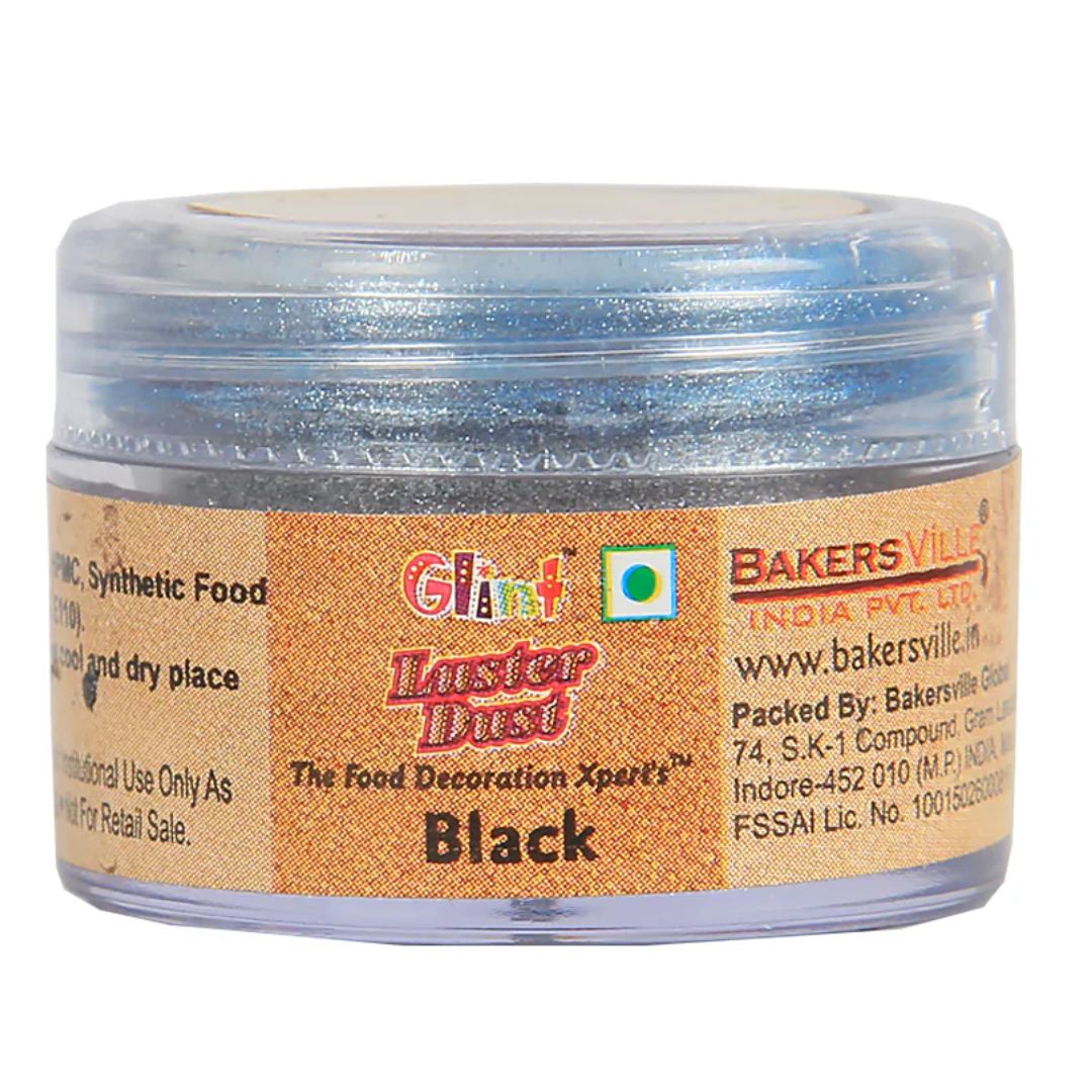 Black Edible Luster Dust 5g Glint