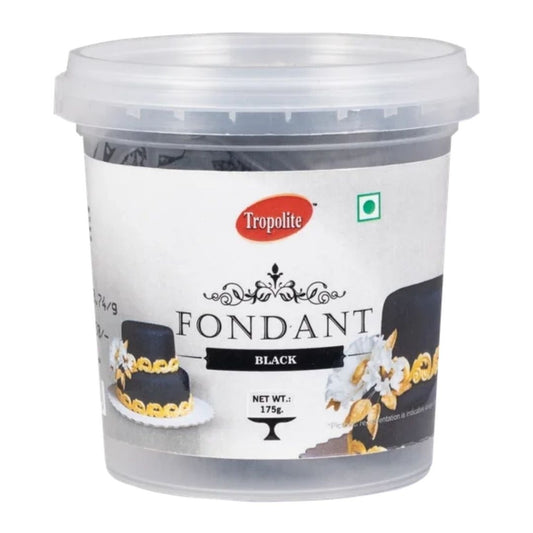 Black Fondant Cake Icings & Decorations 1kg Tropolite