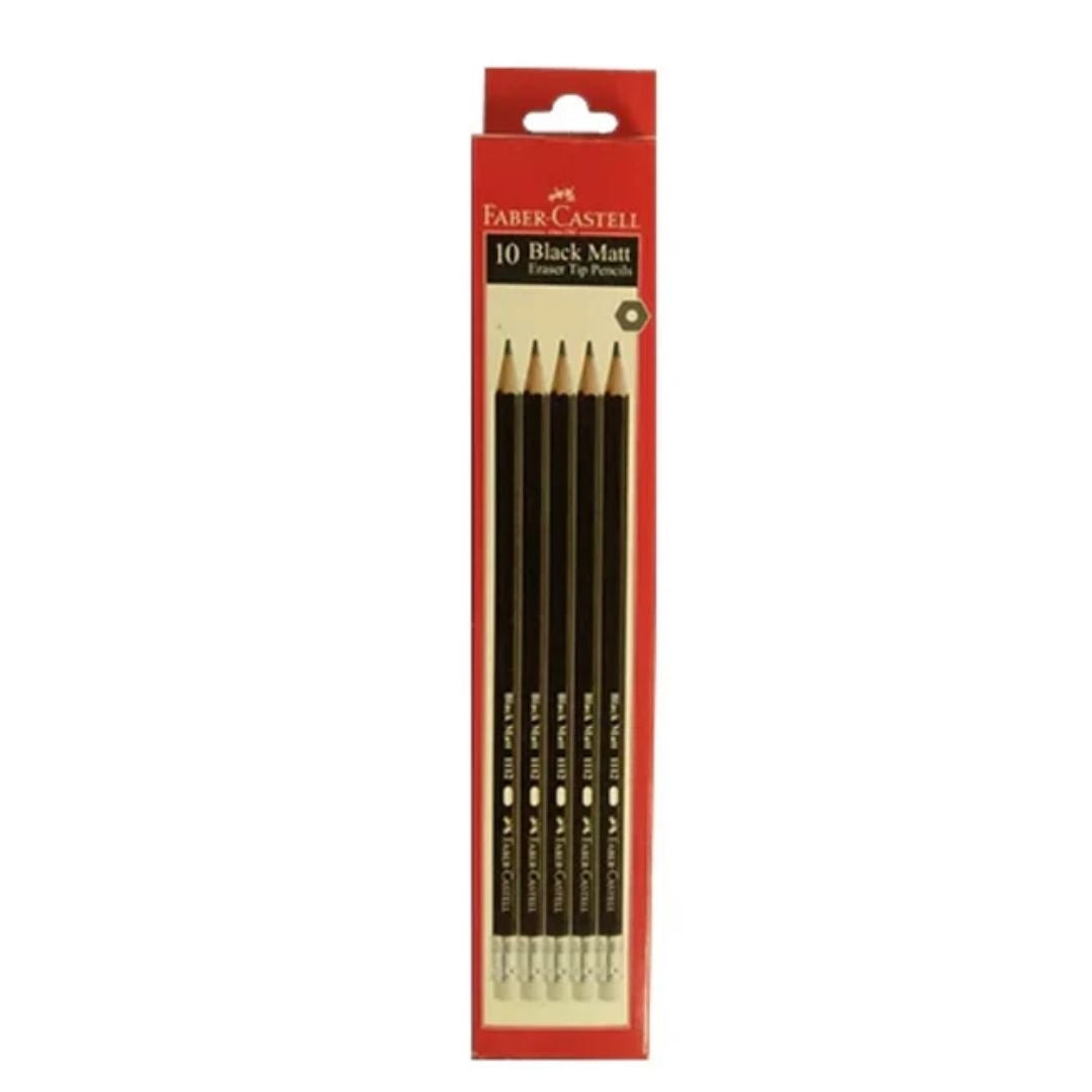 Black Matt Pencils-Pack Of 10 Faber-Castell