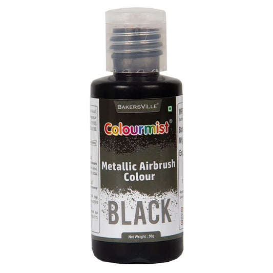 Black Metallic Airbrush Food Colour 50g Colourmist