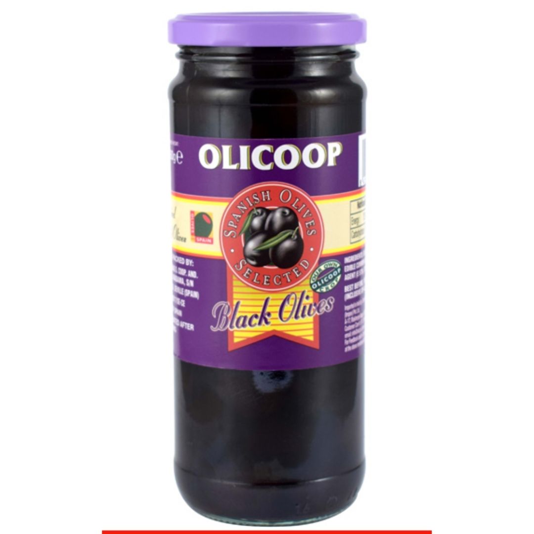 Black Pitted Olive 450g OLICOOP