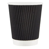 Black Ripple Paper Cup 237ml