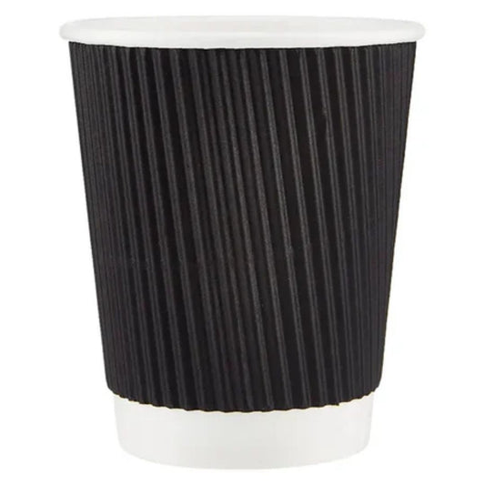 Black Ripple Paper Cup 355ml