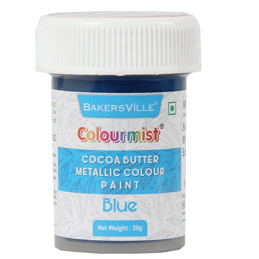 Blue Cocoa Butter Metallic Colour Paint 20g Colourmist