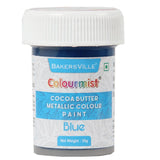 Blue Cocoa Butter Metallic Colour Paint 20g Colourmist