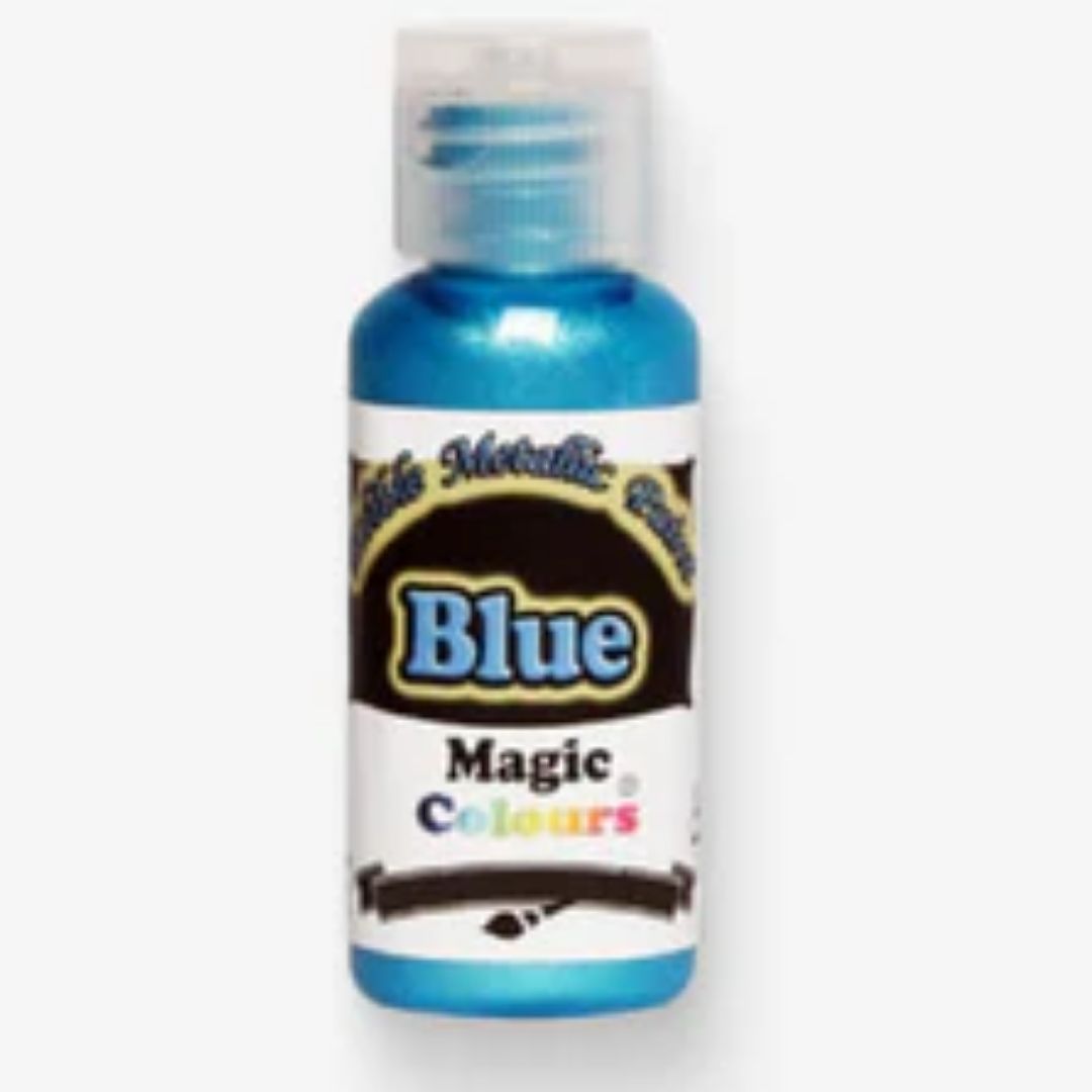 Blue Edible Metallic Paints Magic Colours