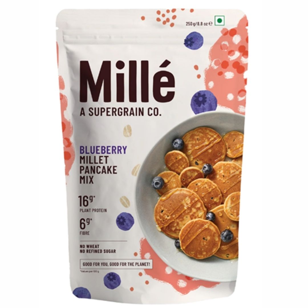 Blueberry Millet Pancake Mix Mille Supergrain Co