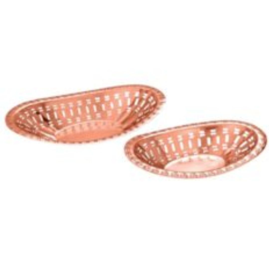 Bread Basket Oval Perforated No. 2 (28cm) La Coppera