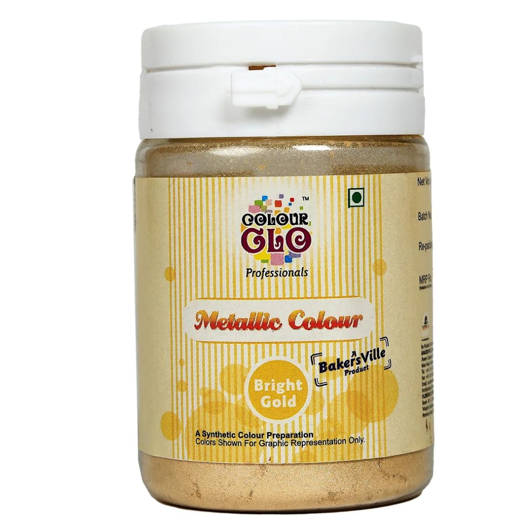 Bright Gold Metallic Powder Colour 10g Colourglo