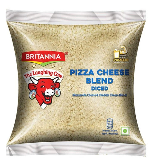 The Laughing Cow Pizza Cheese Blend - Diced 200 gm Pouch Britannia