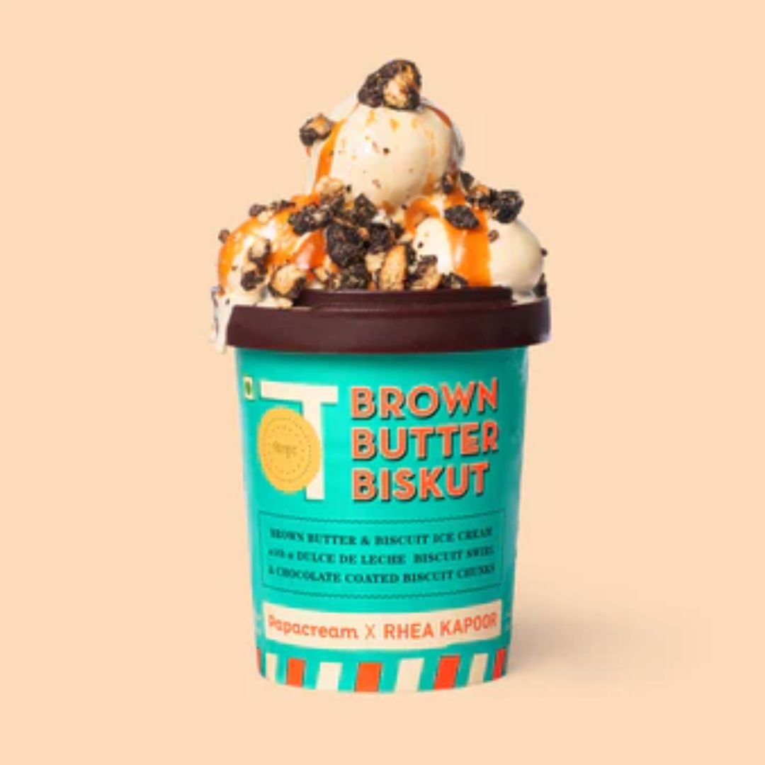 Brown Butter Biscuit Ice Cream 450ml Papacream