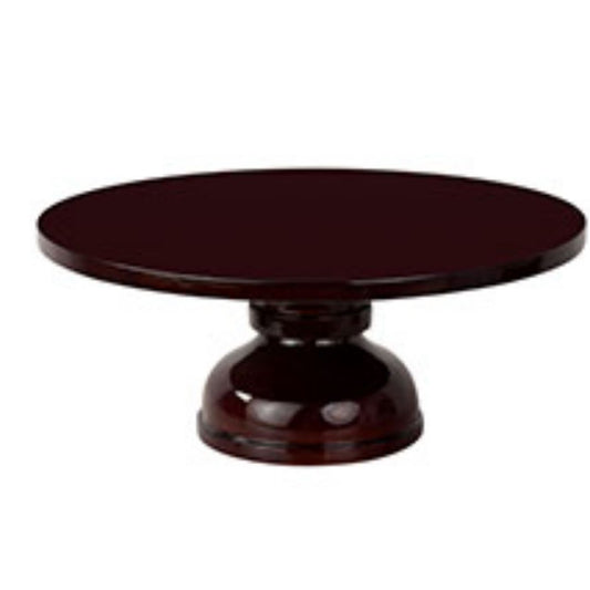 Brown Round Wooden Cake Stand