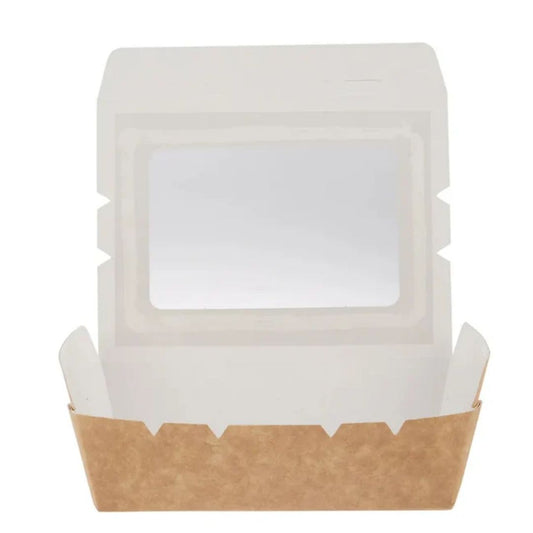 Brown Top Lunch Box witln Window, 15 x 10 x 5 cm