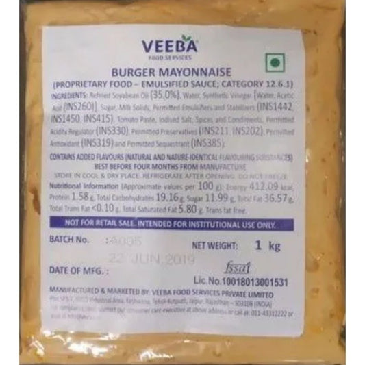 Burger Mayonnaise 1 Kg Veeba